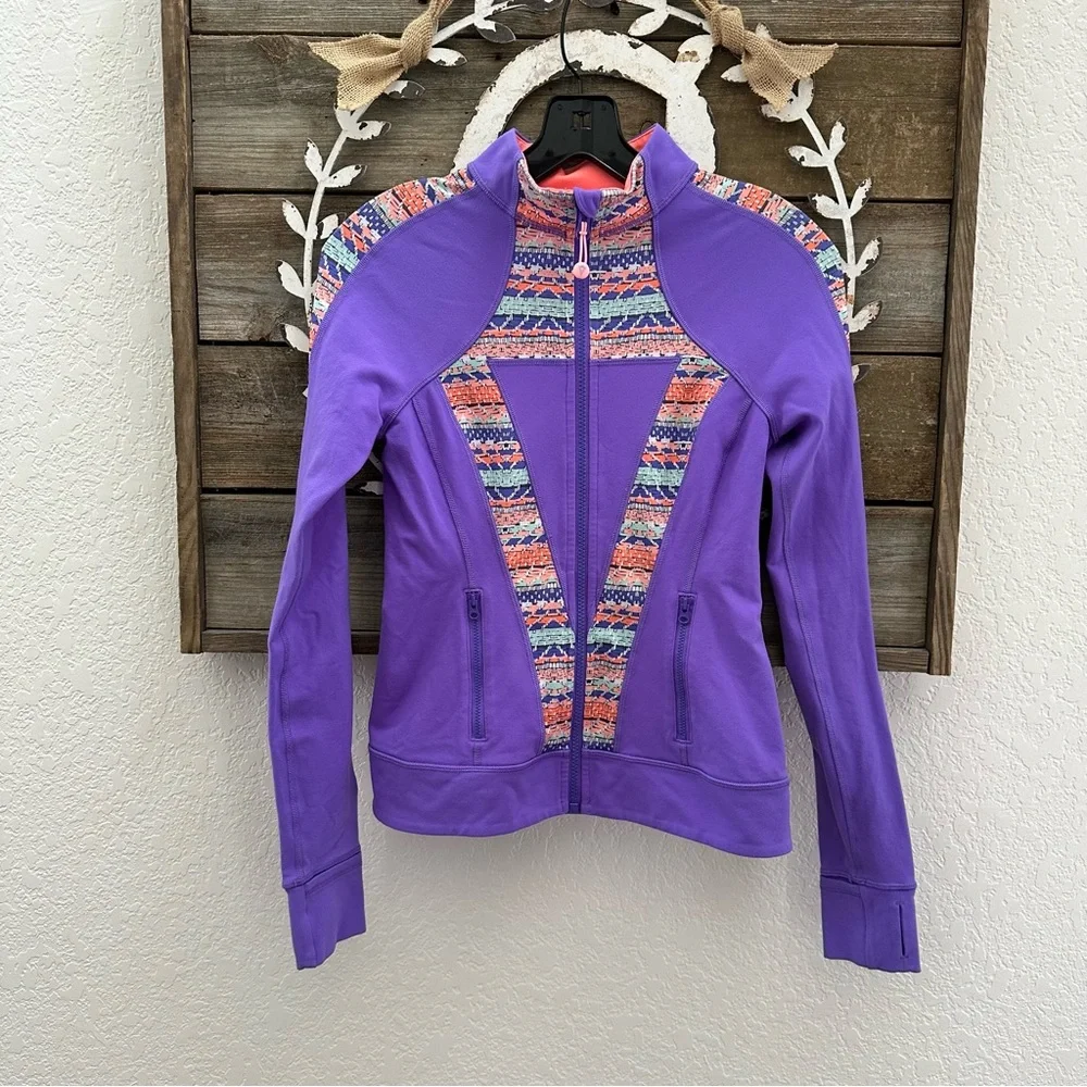 Lululemon Ivivva purple full zip athletic jacket girls‎ size 14